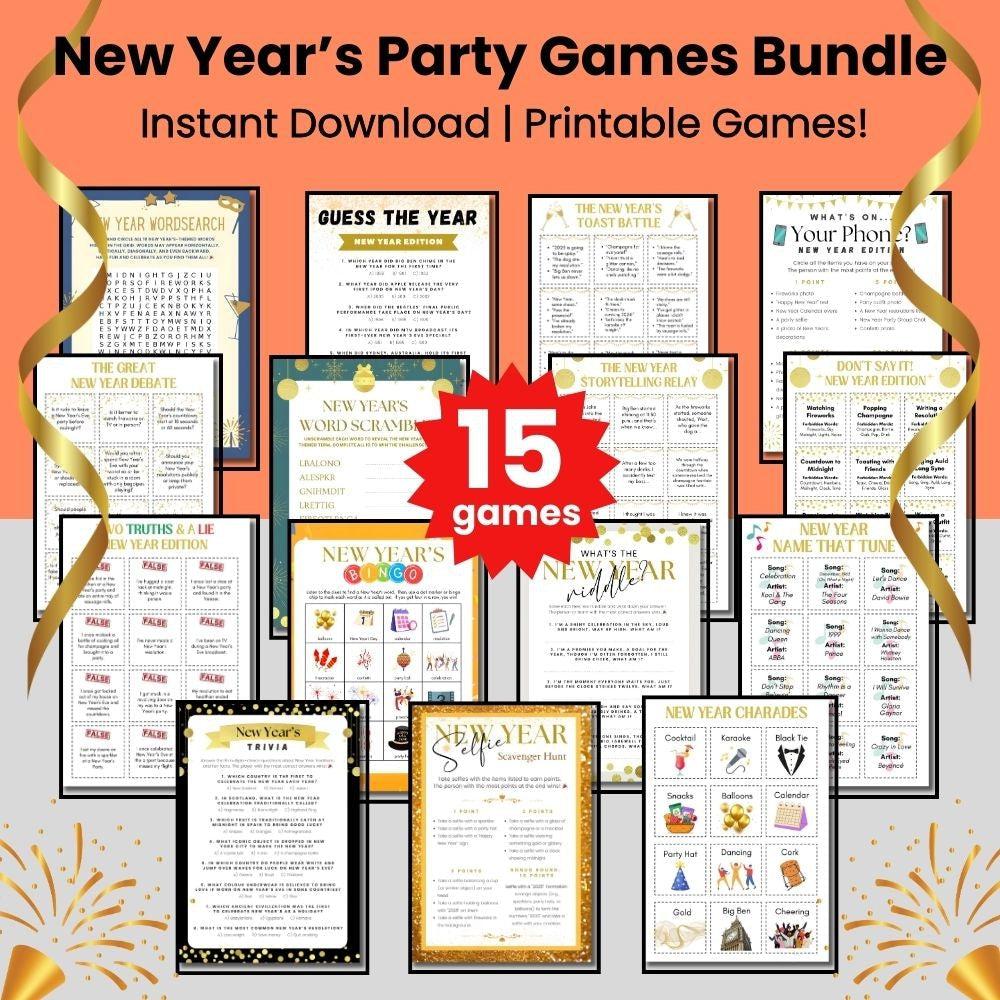 New Year's Games | Printable Instant Download