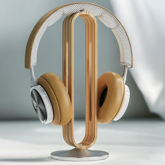 Bamboo Aluminum Gamer Headphone Stand