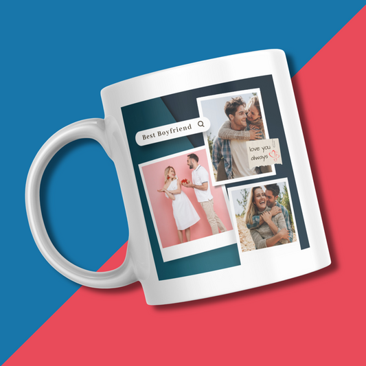 Best Boyfriend Personalised Photo Mug I Anniversary Gift for Him Men