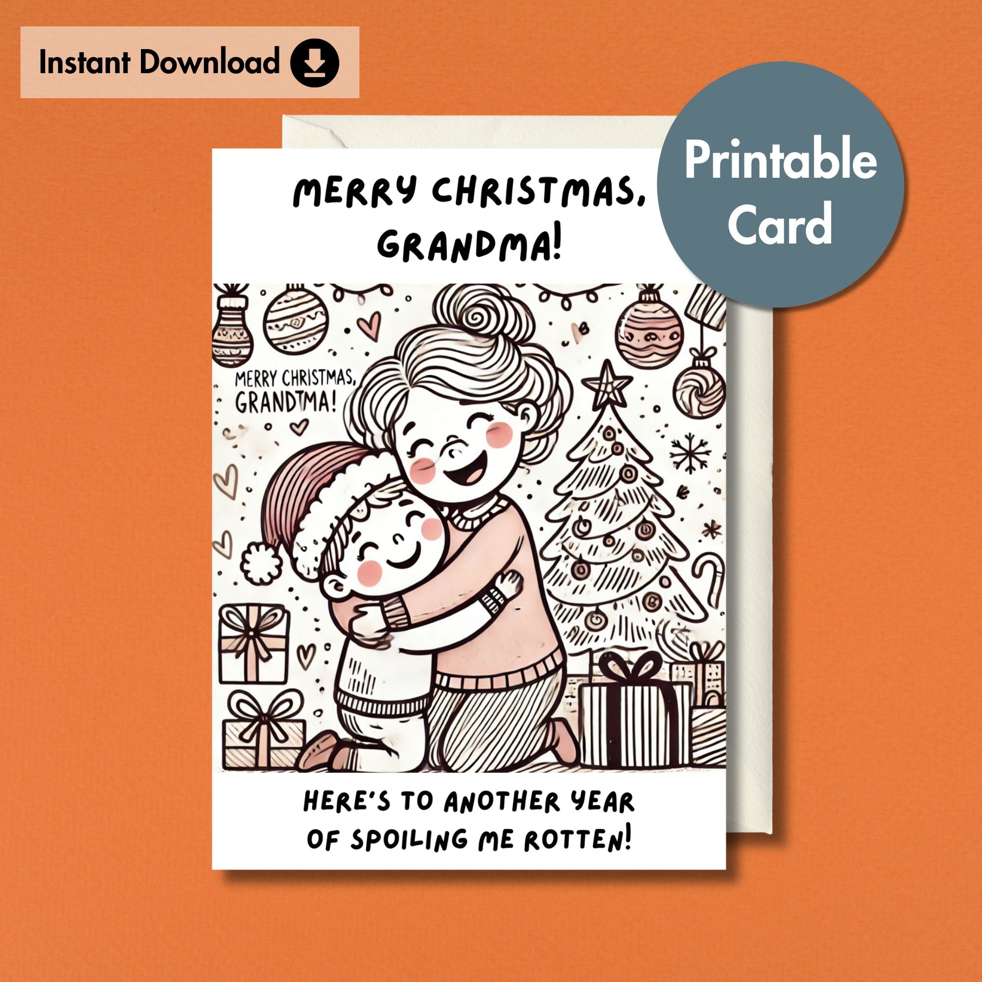 Christmas Card for Grandma | Printable Card