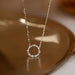 Circle Diamond Pendant Necklace - 925 Sterling Silver, 18K Gold Plated