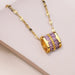 Crystal Barrel Pendant Necklace