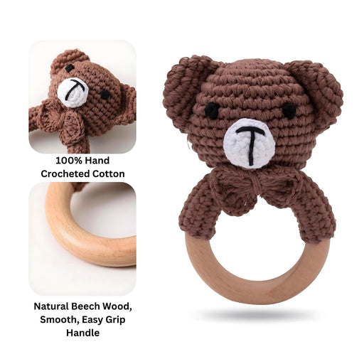 Cute Crochet Animal Baby Rattle