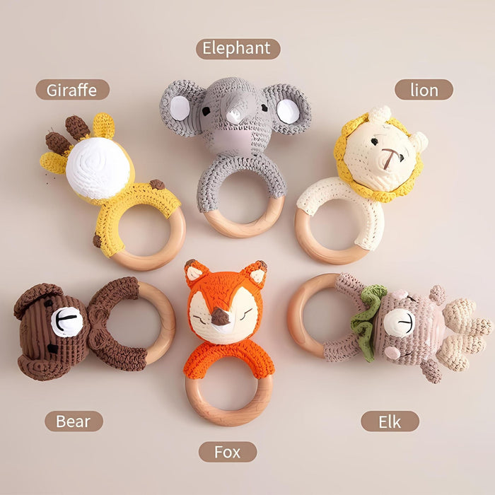 Cute Crochet Animal Baby Rattle