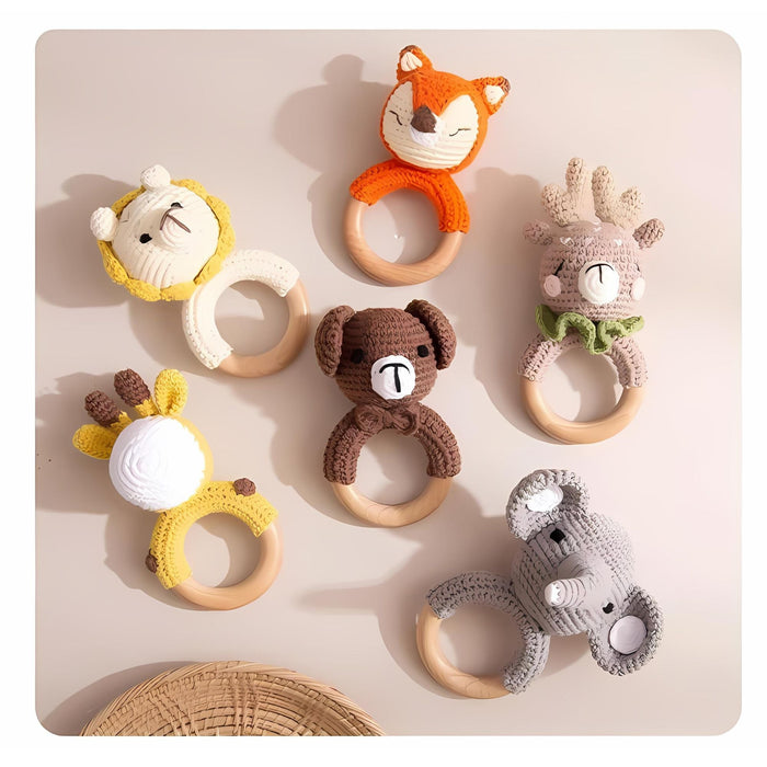 Cute Crochet Animal Baby Rattle