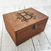 Engraved Monogram Initial Box I Small Large Wood Boxes