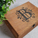 Engraved Monogram Initial Box I Small Large Wood Boxes