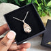 Engraved Teardrop Memorial Ashes Necklace