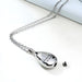 Engraved Teardrop Memorial Ashes Necklace