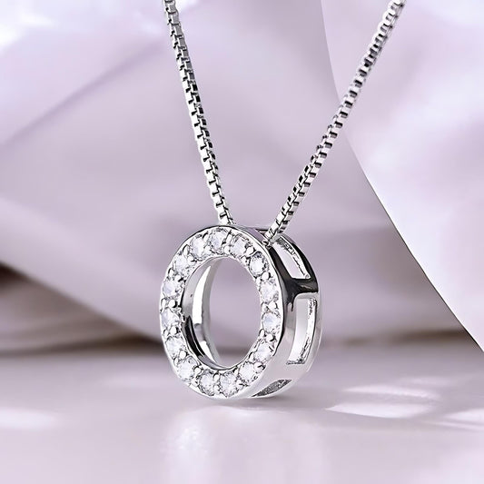 Eternity Circle Pendant Necklace