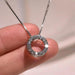 Eternity Circle Pendant Necklace