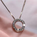 Eternity Circle Pendant Necklace