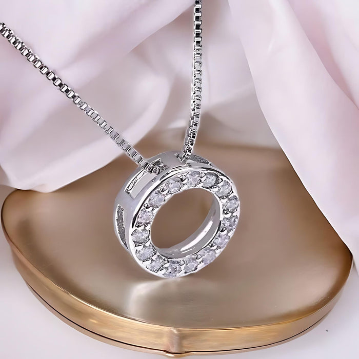 Eternity Circle Pendant Necklace