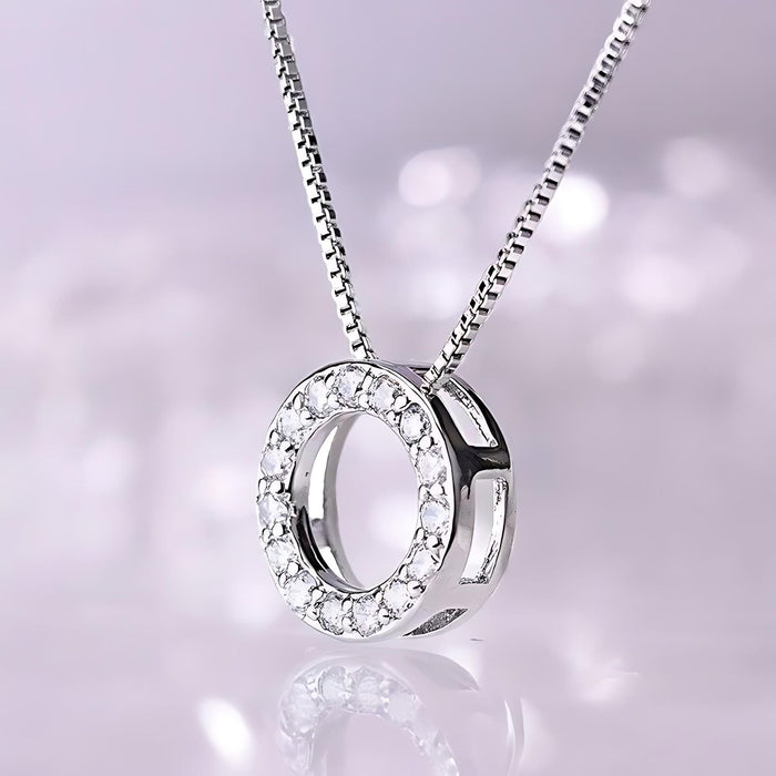 Eternity Circle Pendant Necklace