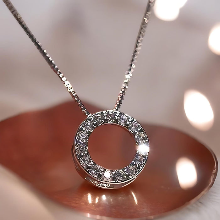 Eternity Circle Pendant Necklace