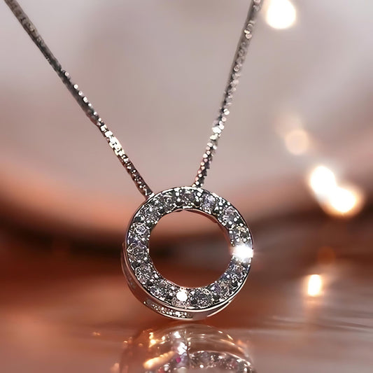 Eternity Circle Pendant Necklace