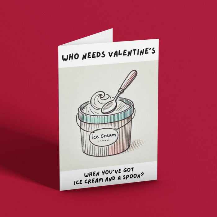 Funny Ice Cream Printable Valentine’s Card | Instant Download