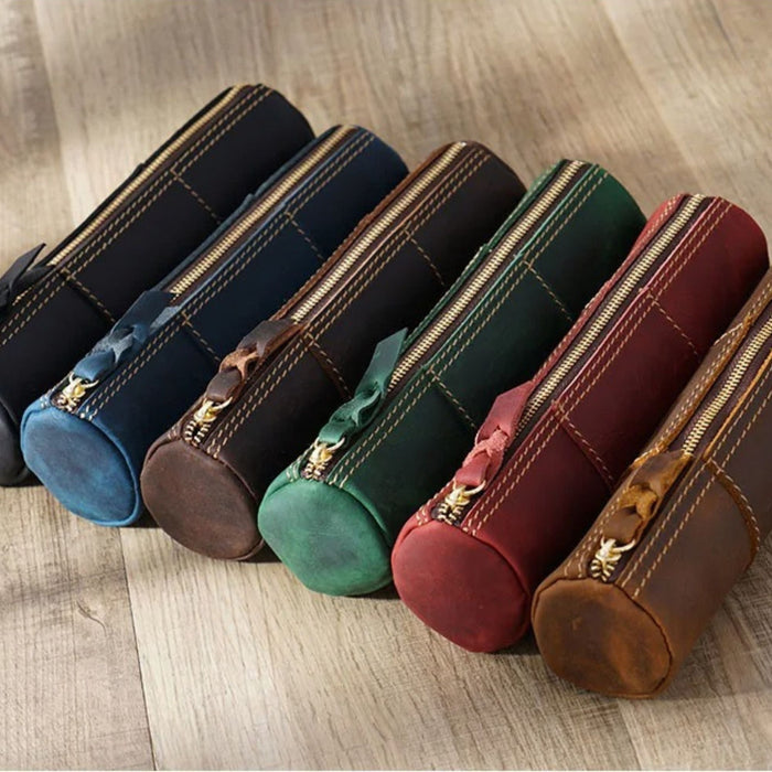 Genuine Leather Vintage Pen Case