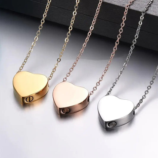 Heart Memorial Ashes Necklace