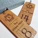 Hotel Guesthouse QR Code Keyring I Personalised Wooden Scanable Website Keyring I Custom QR Code Keychain