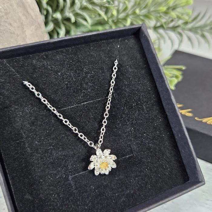 Lotus Flower Necklace - 925 Sterling Silver