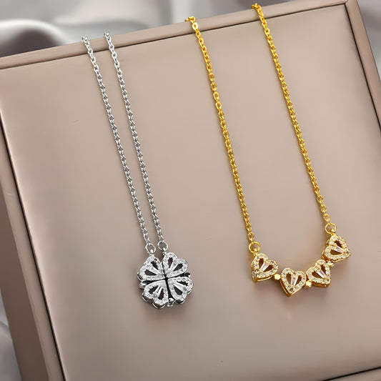 Lucky Four Leaf Clover 2-Way Necklace