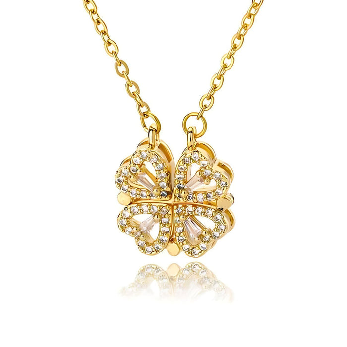 Lucky Four Leaf Clover 2-Way Necklace