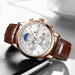 Luxury Leather Chronograph Watch