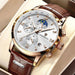 Luxury Leather Chronograph Watch