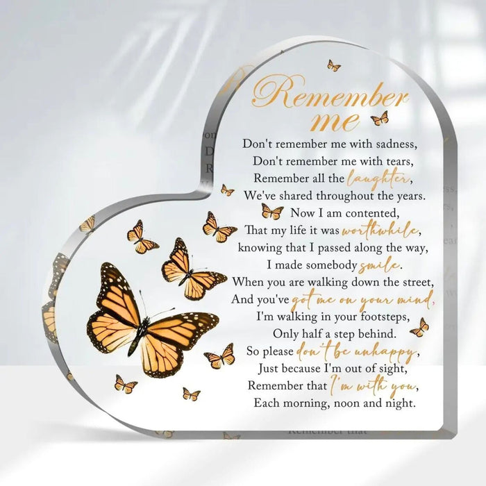 Memorial Poem Heart Ornament