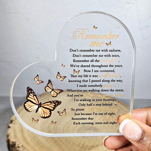 Memorial Poem Heart Ornament