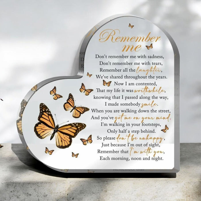 Memorial Poem Heart Ornament