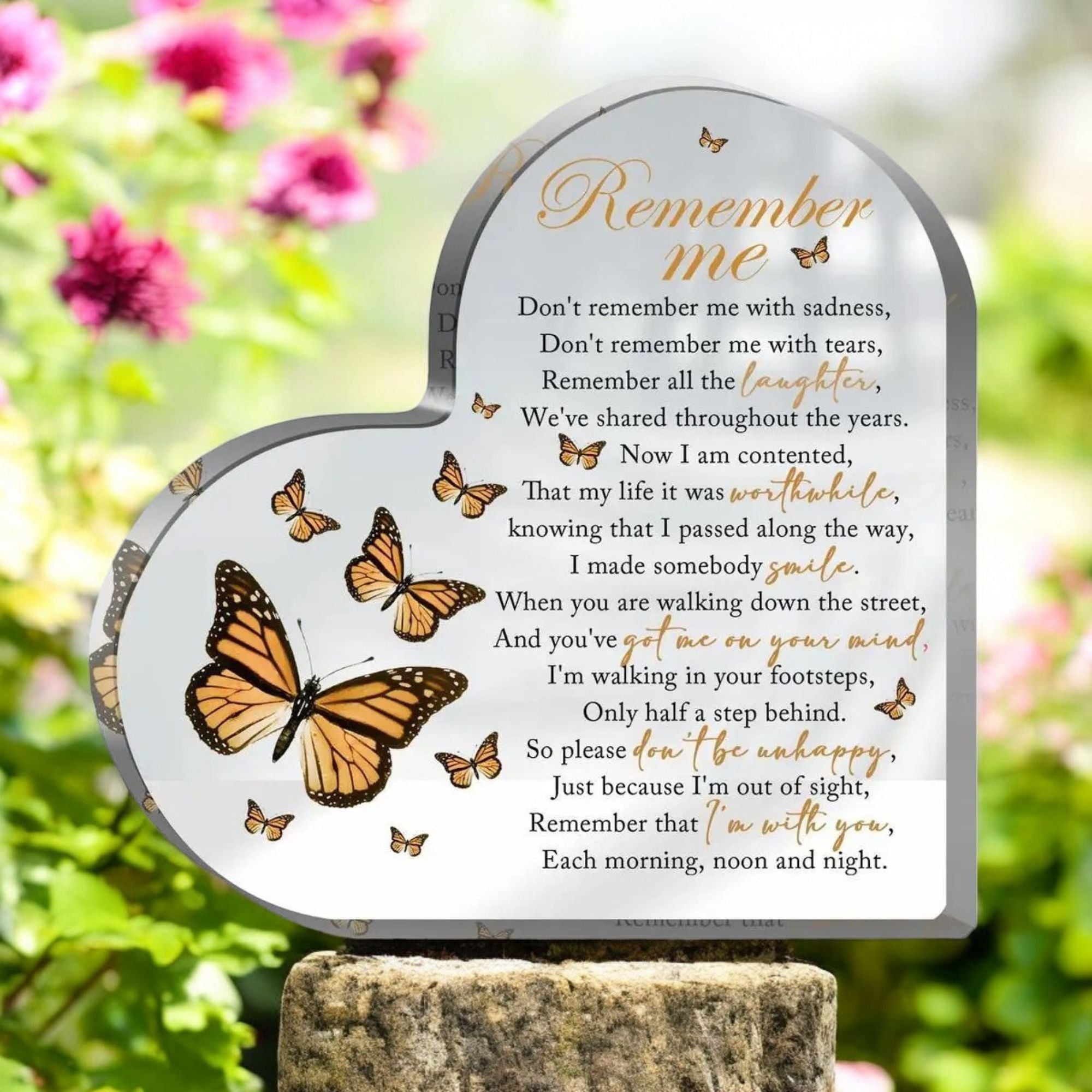 Memorial Poem Heart Ornament