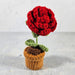 Mini Crochet Potted Everlasting Rose Flower