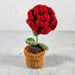 Mini Crochet Potted Everlasting Rose Flower