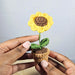 Mini Crochet Potted Everlasting Sunflower