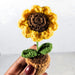 Mini Crochet Potted Everlasting Sunflower