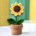 Mini Crochet Potted Everlasting Sunflower