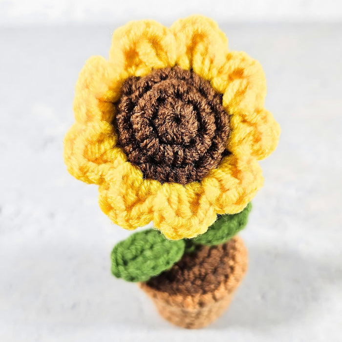 Mini Crochet Potted Everlasting Sunflower