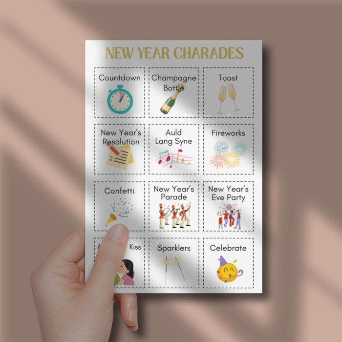 New Year Charades Game – Fun Party Printable