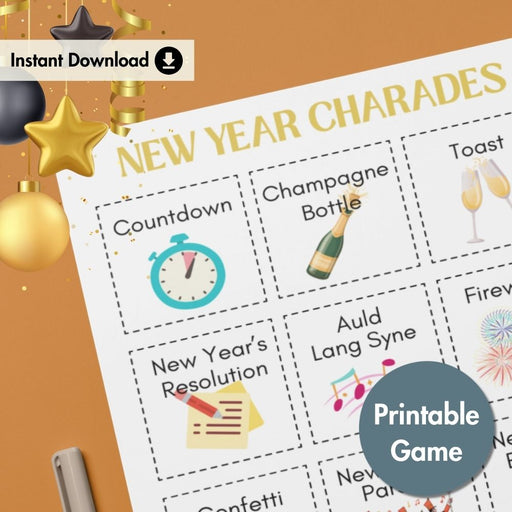 New Year Charades Game – Fun Party Printable