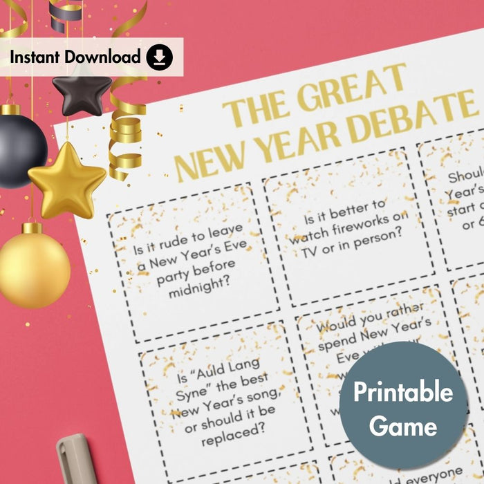 New Year’s Party Games Bundle – 15 Fun Printable Games!