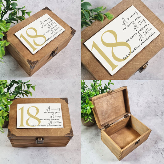 Personalised 18th Birthday Keepsake Box