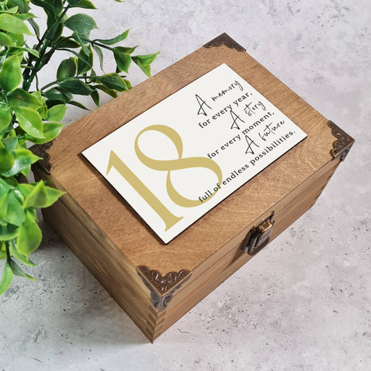 Personalised 18th Birthday Keepsake Box