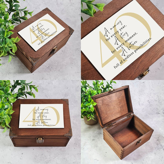 Personalised 40th Birthday Keepsake Box