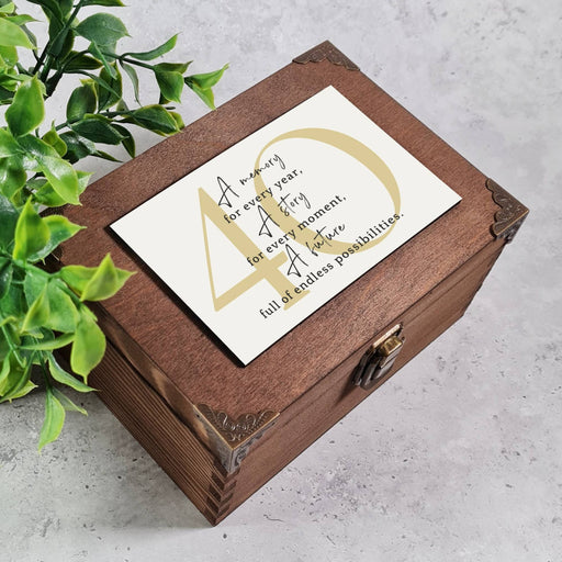 Personalised 40th Birthday Keepsake Box