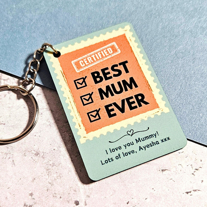 Personalised "Best Mum Ever" Keyring