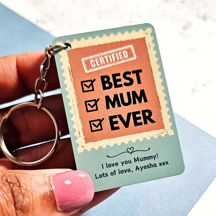 Personalised "Best Mum Ever" Keyring