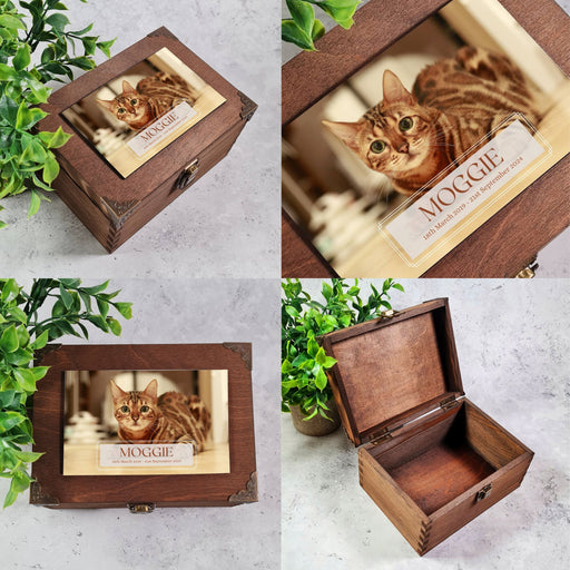 Personalised Cat Memorial Photo Keepsake Box