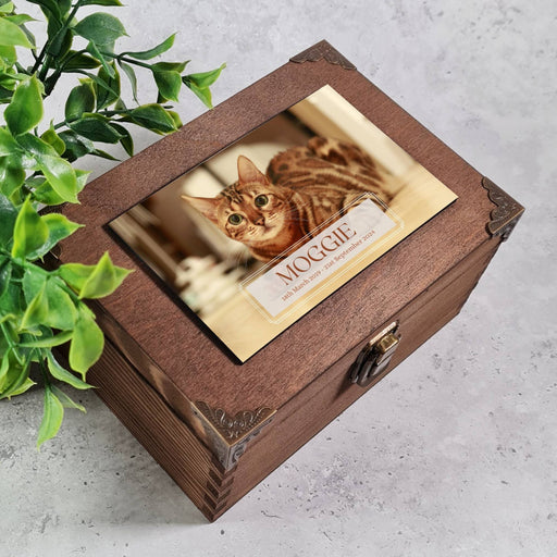 Personalised Cat Memorial Photo Keepsake Box